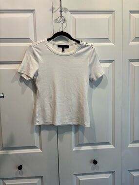 White House Black Market Short-Sleeve ribbed sweater